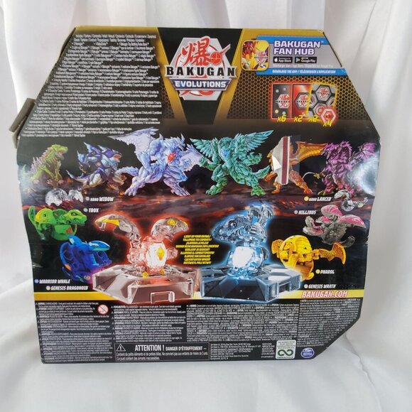 Bakugan Evolutions Genesis Collection Pack 6 Bakugan Figures 2 Light-Up Genesis - Picture 2 of 8